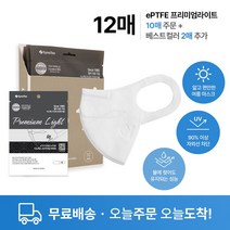 시노텍스 프리미엄라이트 마스크 가벼운 미세먼지 황사차단 12매, light화이트, 중형(M) 10매