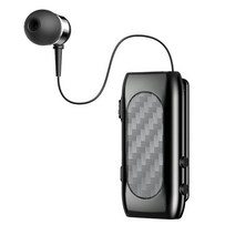 블루투스 클립형 줄 이어폰 k56 미니 무선 헤드셋 pk f920 f990 bt5.2, 검은색