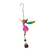 크리스탈 엔젤 윈드 벨 suncatcher 자동차 매력 장식 정원 문 파티오에 대한 바람 차임, 분홍, 금속