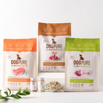 도그퓨어 저알러지 강아지 사료 연어 1.5kg 사료모음, 위장건강 혼합유산균 6kg