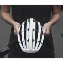 여름 헬멧 접이식 헬멧 폴더블 휴대용 안전모 전동킥보드헬멧 자전거, 화이트