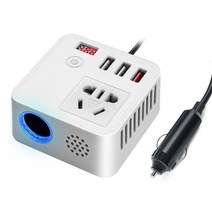 차량용 인버터 시가잭 전원 콘센트 220V 전환 승압기, 화이트 고급형 고속충전 220V 12V