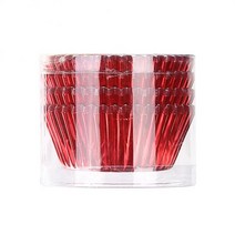 머핀컵 100Pcs 알루미늄 호 일 종이 컵 케 잌은 라이너 베이킹 블랙 튤립 순수 컬러 머핀 케이크 래퍼 케이스 홀더, [02] 02