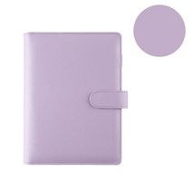 대패 목공구 끌 마카롱 컬러 A6A5 PU 가죽 DIY 바인더 노트북 커버 다이어리 일정 플래너 종이 학교 문구, 05 Purple_02 A6