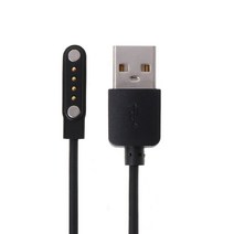 전원 충전 홀더 스탠드베이스 마그네틱 충전기 스마트 워치 4pin 7.62mm 용, 검은 색