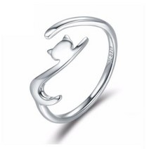 실버반지 순은925 고양이 은반지 냥덕후반지 오픈링