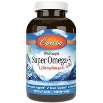 칼슨랩스 슈퍼 오메가-3 500mg EPA & DHA 소프트 젤, 300개입, 1개, 300정