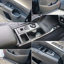 모터스파이쏘렌토 MQ4 차량용 데칼 스티커 컵홀더 도어커버 콘솔, 04. 카멜레온와인카본, 01. 기어컵홀더패널(2P)