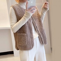 뽀글이 조끼 양털 후리스 여성 수면조끼 퍼베스트