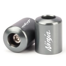 바이크 오토바이 핸들 바 그립 끝 손잡이 CNC 캡 슬라이더 가와사키 닌자 250R 300 ER6 650 ZX6 ZX7 ZX9 ZX10 ZX12 ZX14, [01] Ninja GRAY