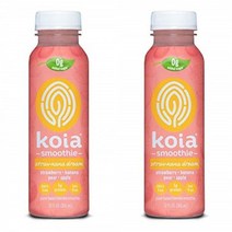 Koia Smoothie Straw Nana Dream 코이아 스무디 스트로우 나나 드림 스트로베리 바나나 12oz(355ml) 2팩