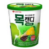 칠성 업소용캔디 업소용사탕 롯데 목캔디 용기 허브 대용량사탕 사무실간식 회사간식 122G 6개, 1세트