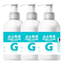 클리닉클린 손소독제 (에탄올62%) 클리닉클린겔 500ml, 3개