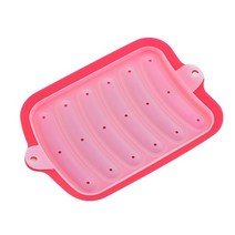 소세지만들기 수제 순대 충진기 실리콘 소시지 금형 DIY 6 개 비 스틱 핫도그 빠른 프로토 타이핑 햄 베이킹 도구 주방 액세서리, [02] 빨간