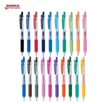 제브라 사라사클립 젤잉크펜 0.1 0.3 0.4 0.5 0.7 20컬러, 0.5mm-파스텔밀크핑크