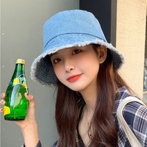 보슈 여성 여자 벙거지 데님 버킷햇 등산 캠핑 모자 g4-22