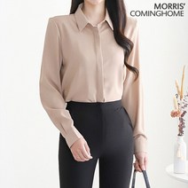 모리스커밍홈 [모리스커밍홈]히든 버튼여밈 블라우스_M2209BL235C