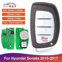 현대 소나타 DIYKEY 원격 스마트키 칩 fob 2015 2016 2017 95440-c1000 95440-c1001 95440-c1000n cqofd00120 433mhz 8a, 954440-c1001