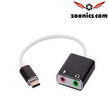 주닉스 TYPE C 2IN1 젠더 마이크 이어폰 3.5mm ZNS-C28, 1개, 혼합색상