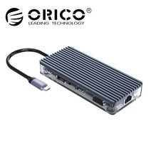 [오리코 국내정품] ORICO WB-11P C타입 멀티 허브 (USB3.0 / PD 100W / RJ45 / TF&SD / HDMI / VGA / AUDIO), 본상품선택