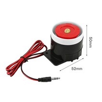 12V DC 피에조 전자 부저 경보 사이렌 보안 경적 전자 부저 경보 사이렌 보안 경적 120 dB 경보 사이렌 할, 01 Black and Red