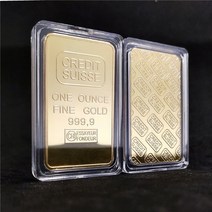 은화 금화 옛날 동전 신용 스위스 은행 금괴 바 999 순금 도금 주괴 배지, 없음