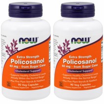 나우푸드 엑스트라 스트렝스 폴리코사놀 프롬 슈가 케인 40mg 베지 캡슐, 90정, 2개