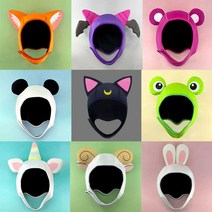 다이빙후드 서핑 캐릭터 프리다이빙모자, 보라