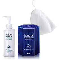 일본직발송 6. PRODUCTBYCURE CURE (큐어) 부외품 각질 화이트 클리어 젤 100G 스페셜 파우더 소프 B09M, One Size, [세트 내용]