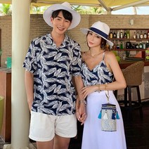 신혼여행 허니문 여름 시밀러룩 커플룩 비치웨어 TP18025F