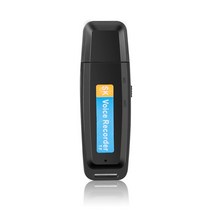 보이스레코더 음성녹음기 마이크로 USB 음성 녹음기 충전식 딕터폰 원 키 녹음 플래시 드라이브 오디오 사운드 레코더 32G TF 카드로 확장, 01 Black