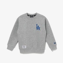 뉴에라키즈 [AK백화점][뉴에라키즈] MLB 그리드 로고 LA 다저스 맨투맨 헤더 그레이(13371337)