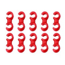 뜨거운 10pcs s 모양의 자전거 브레이크 라인 호스 후크 클립 자전거 크로스 케이블 깔끔한 넥타이 홀더 guid 호스 버클 클립 자전거 액세서리, 빨간색, Red