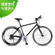 [지멘스 자전거]지멘스 젝스 알루미늄60mm 하이림 21단변속 700C 하이브리드 자전거, 젝스21단_블랙/네온