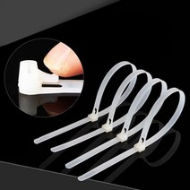 OC1134 조였다 풀었다 다용도 재사용 케이블타이, 흰색450mm(4개입)