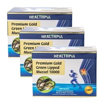 헬스피아 뉴질랜드 초록입홍합 10000 180캡슐 3팩