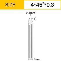 아크릴커터 아크릴재단 Vsharp-3 가장자리 4mm 조각 비트 카바이드 CNC 도구 20-90 도 밀링 커터 나무 아크, 14 4x45Deg.x0.3