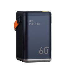 파워 뱅크 60000mAh 대용량 36W 양방향 고속 충전 플래시 충전 초장기 배터리 수명 여행 아웃도어 모바일 전원 홈 노트북 220v 고속 충전 선물 12V 자율주행 투어 초대, Tech Blue 60000Mah 대용량 USB