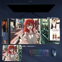 대형마우스패드 장 게이밍 마우스패드 애니메이션 Bocchi 바위! 마우스 패드 고투 라이우 니지카 쿠요 히, 25 002_03 900x400x30mm