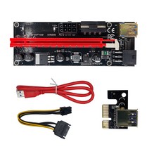 PNC PARTNER EVEREST PCI-E 1x to 16X 009S LED 라이저카드 (4pcs capacitors)