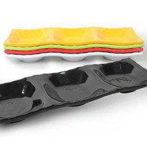 MA 멜라민 퓨전 특사각 3칸 접시(8703), 화이트