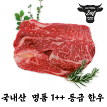 국내산 1++ 등급 이상 한우 투쁠한우 투뿔등심 한우안심 채끝, 1500g
