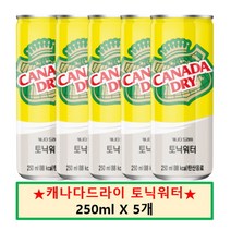 (무료배송)캐나다드라이 토닉워터 250ml x 5캔, 캐나다드라이토닉워터