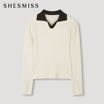 쉬즈미스 카라 슬릿넥 골지 니트 탑 SSKPOM42660 OT