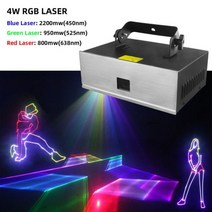 ALIEN 2W 4W 5IN1 RGB 애니메이션 3D 빔 무대 레이저 조명 프로젝터 DJ 디스코 바 클럽 효과 파티 댄스 웨, 02 4W RGB Laser_02 미국 플러그