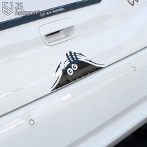 JS automotive 자동차 실외 인테리어 빼꼼 유령스티커 할러윈데이 시트지 기스방지 랩핑 튜닝 몰딩 인테리어 가드 용품, 빼꼼유령 스티커_화이트/대