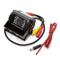 18 IR LED 차량 백미어 카메라 나이트 시력 광각 방수 트럭 버스, 검은색