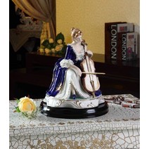 스페인 피겨린 야드로 도자기인형 첼로 여인 조각상