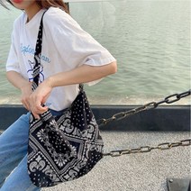 페이즐리 에코백 연예인 반다나 가방 숄더 크로스 백/2컬러