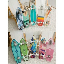 스케이트보드 서핑보드 페달프리 빅피쉬 브러쉬, 마룬(B7스프링브리지)31인치-사우스비치